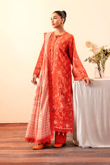 CORAL(3Pc Digital Printed Suit)