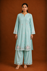 Embroidered 2 Piece Suit