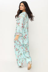 Printed Embroidered Co-ord