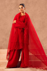 Blush Rose(Embroidered 3Pc Suit)