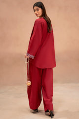 Red Muse(Embroidered Co Ord)