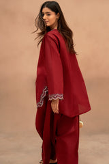 Red Muse(Embroidered Co Ord)