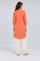 Sienna - Coral Long Kurta