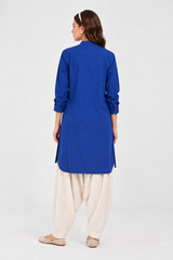 Cobalt - Long Straight Cut Kurta