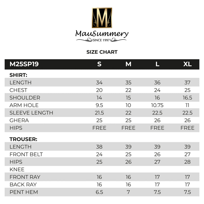 M25SPC19(Embroidered Shirt & Trouser)