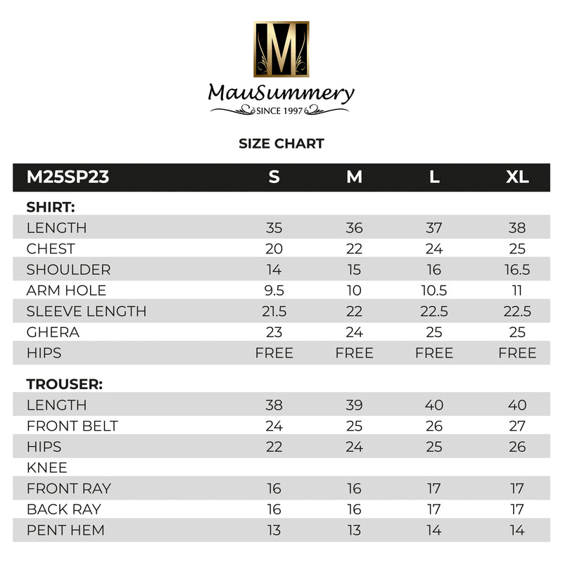 M25SPC23(Embroidered Shirt & Trouser)