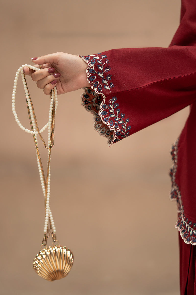 Red Muse(Embroidered Co Ord)