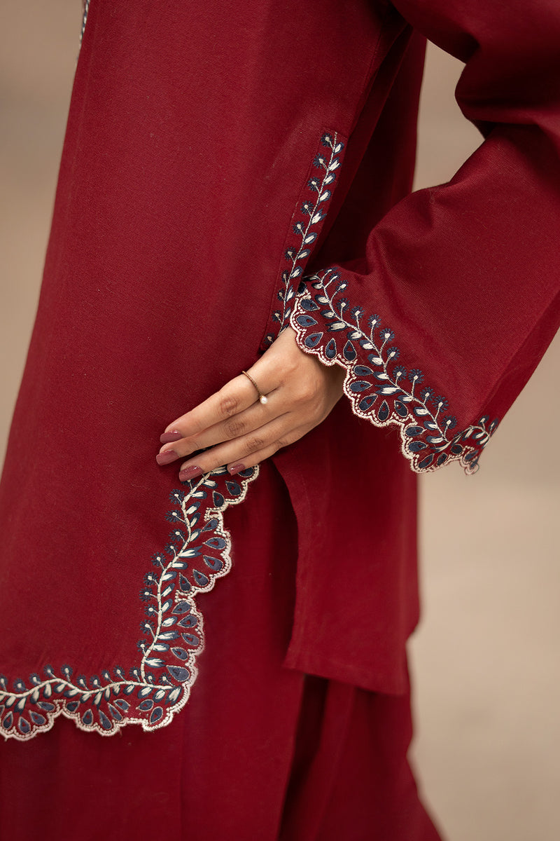 Red Muse(Embroidered Co Ord)