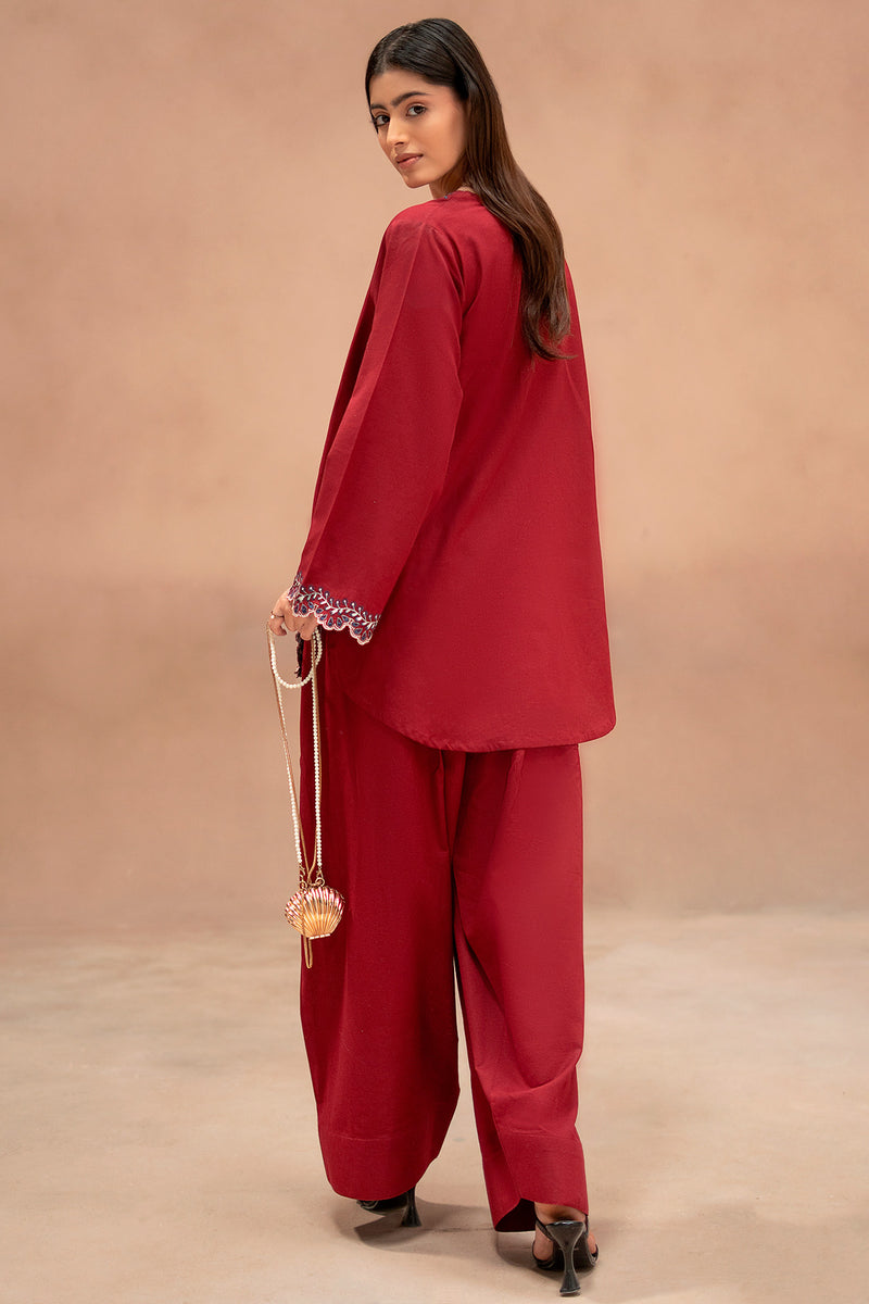 Red Muse(Embroidered Co Ord)