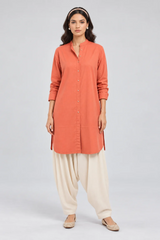 Sienna - Coral Long Kurta
